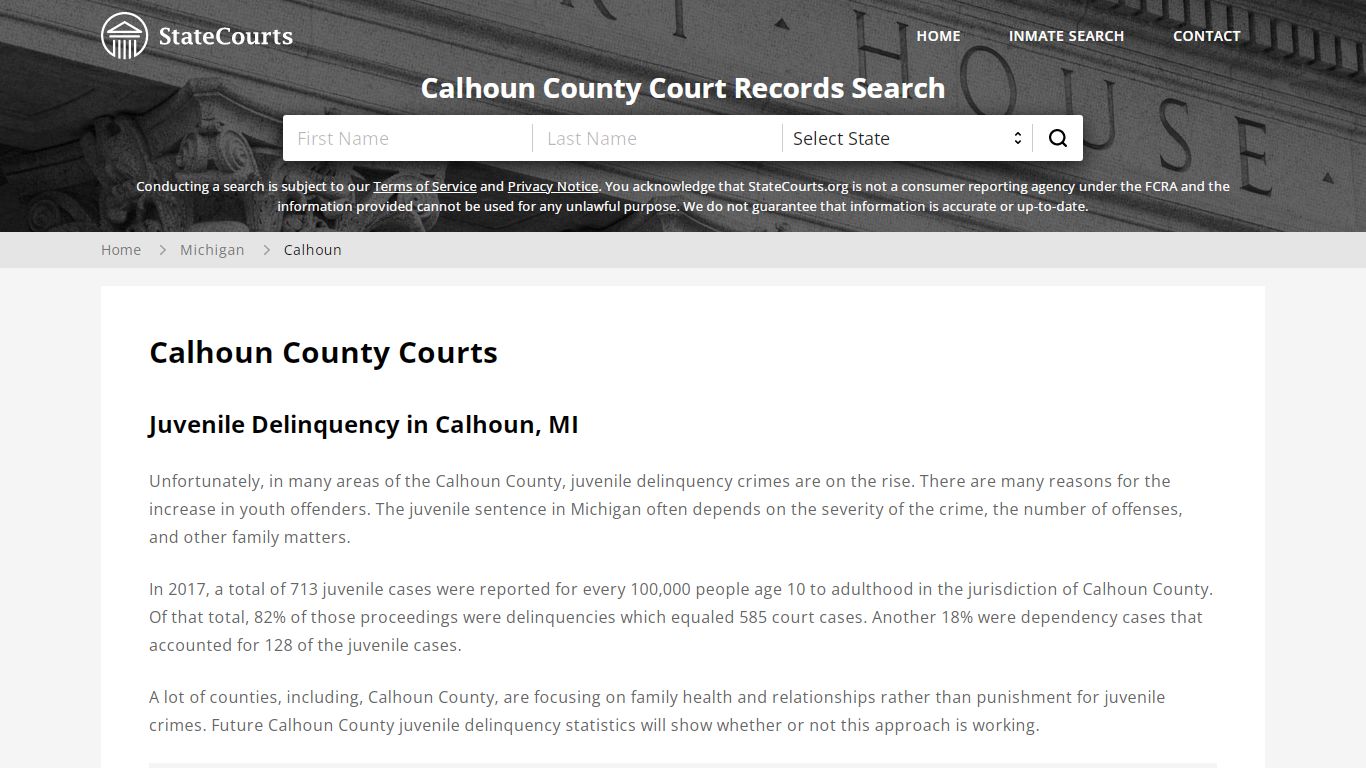Calhoun County, MI Courts - Records & Cases - StateCourts